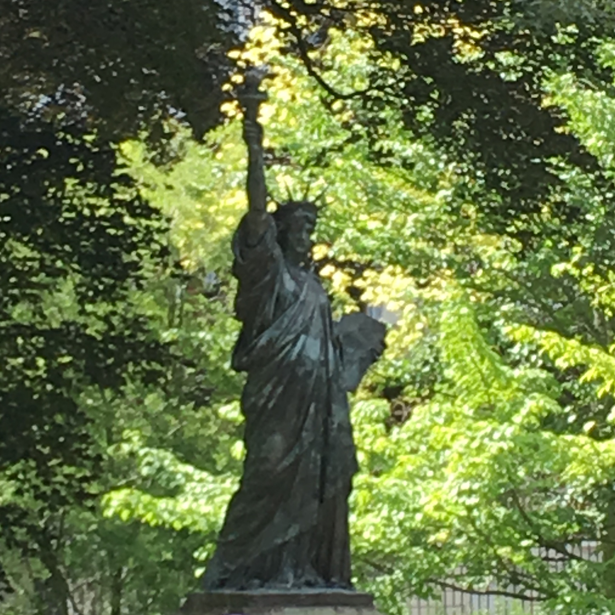 photo of a small Statue of Liberty